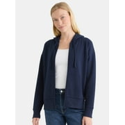 Time and Tru Women's and Women’s Plus Zip Front Fleece Hoodie Jacket, Sizes XS-4X