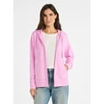 thumbnail image 1 of Time and Tru Women's and Women’s Plus Zip Front Fleece Hoodie Jacket, Sizes XS-4X, 1 of 7