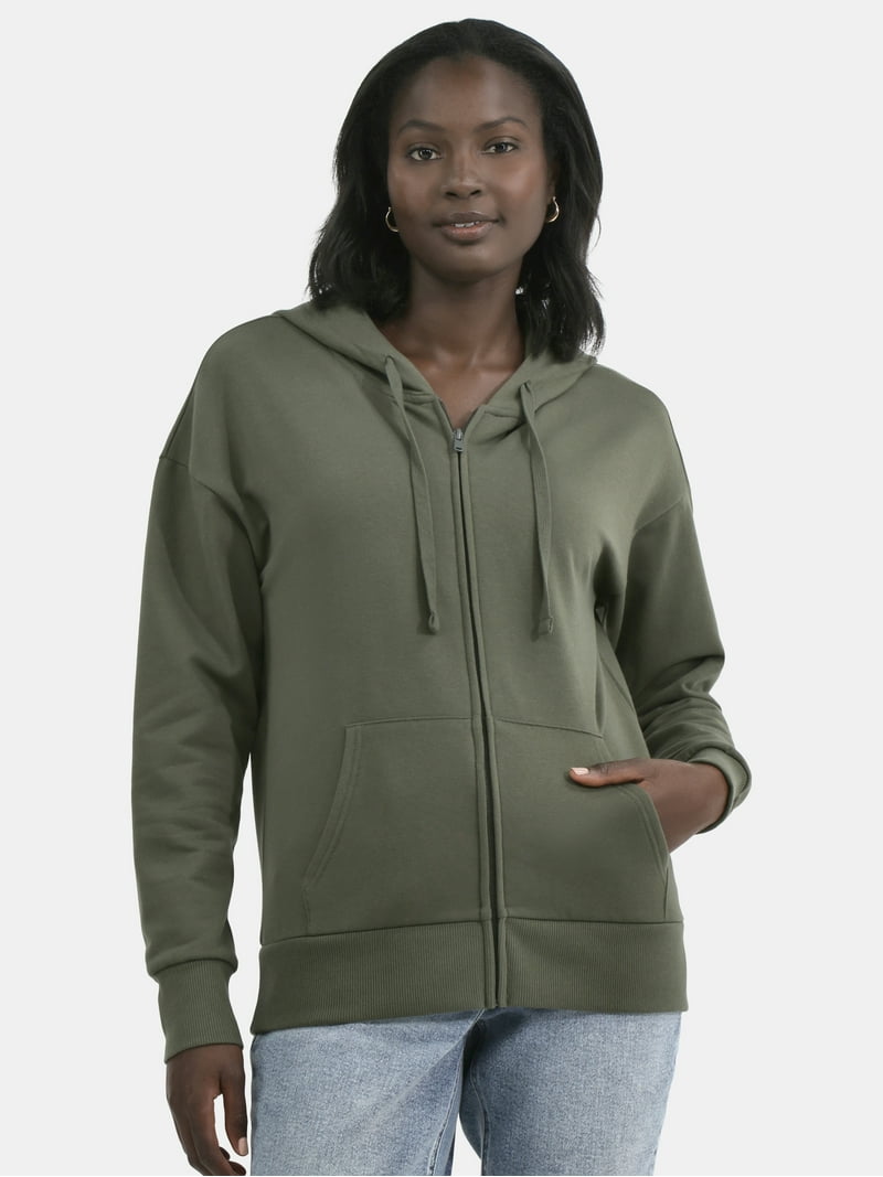 Time and Tru Full Zip Fleece Jacket, Sizes XS-XXXL