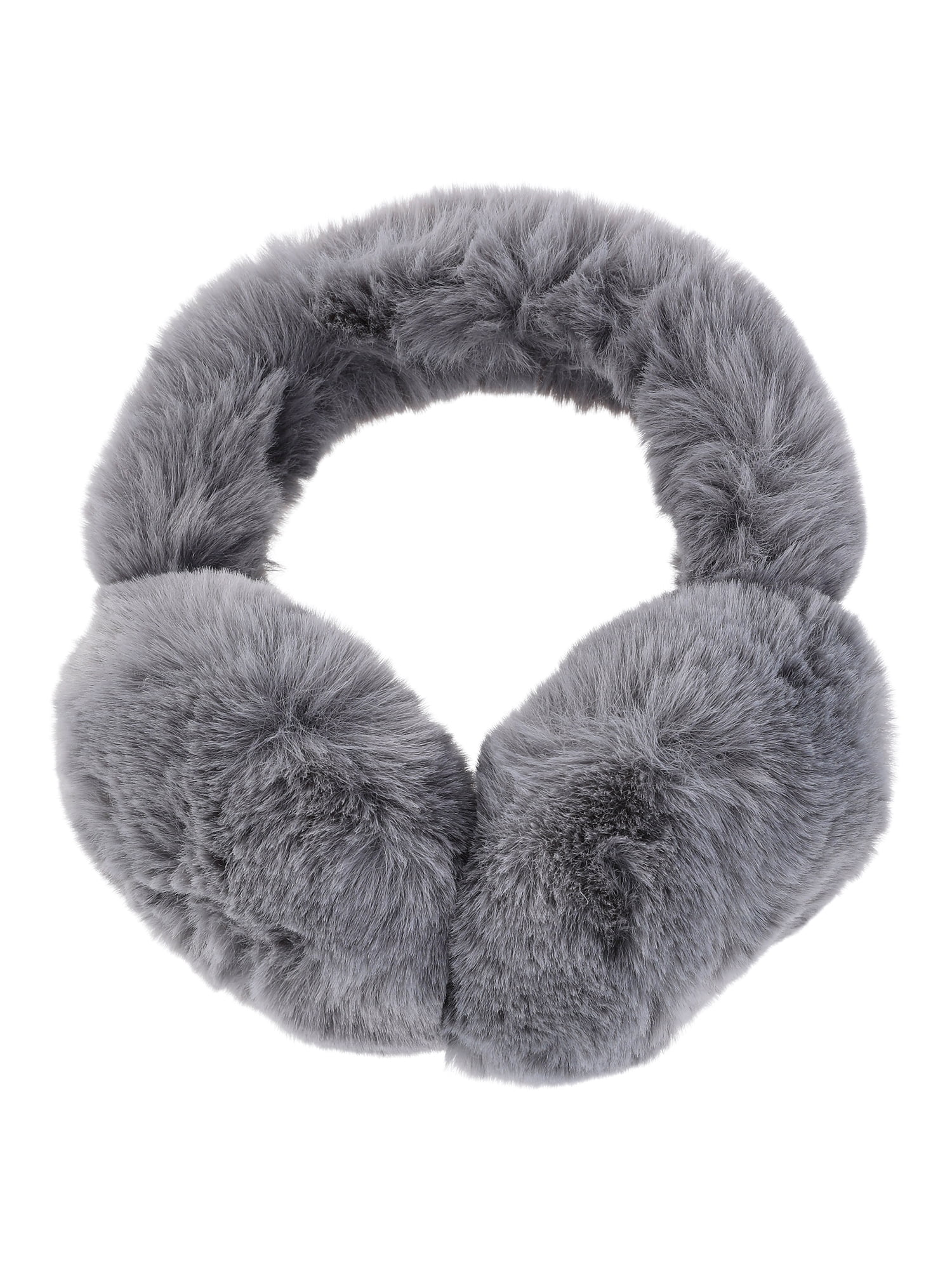 Time and Tru Women's Faux Fur Earmuffs, One Size, Dark Grey