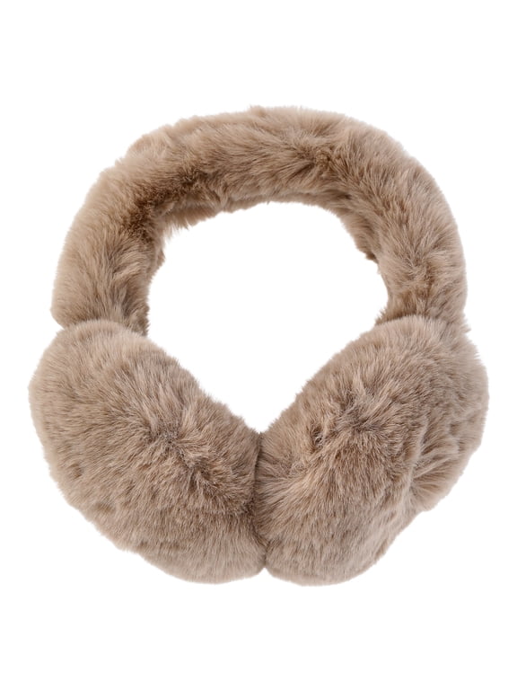 Women's Faux Fur Earmuffs, One Size, Tan