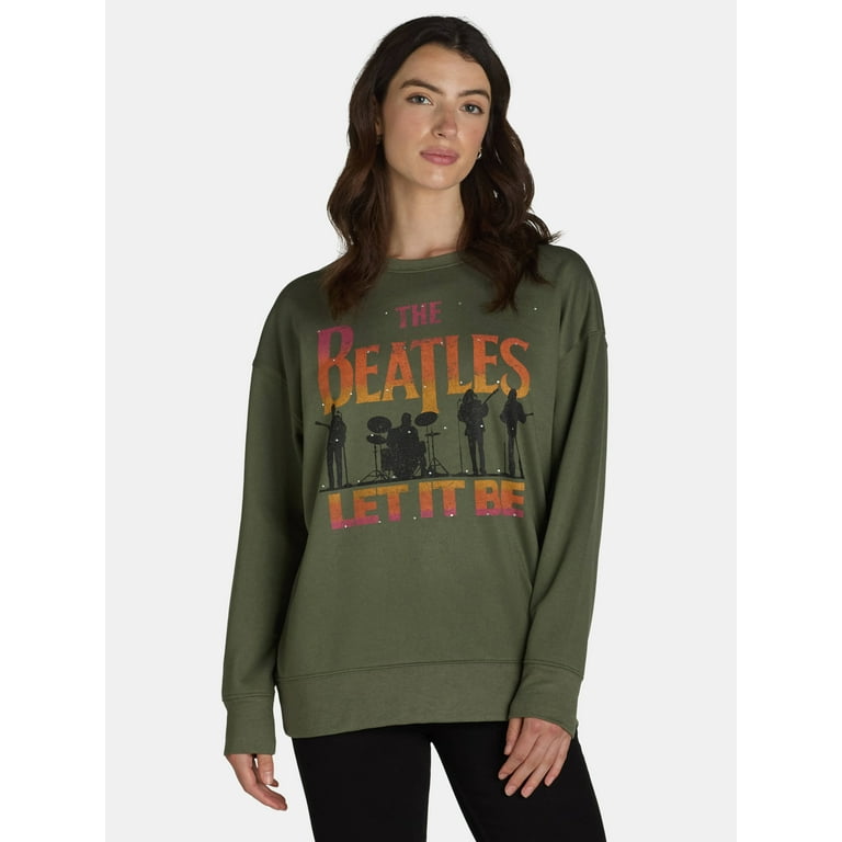 Time and Tru Women's Beatles Graphic Pullover Sweatshirt Time and Tru Women's Beatles Graphic Pullover Sweatshirt