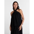 thumbnail image 1 of Time and Tru Women's Textured Halter Top, Sizes XS-XXXL, 1 of 6