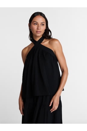 Women's Textured Halter Top, Sizes XS-XXXL