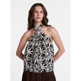 thumbnail image 1 of Time and Tru Women's Print Halter Top, Sizes XS-XXXL, 1 of 6