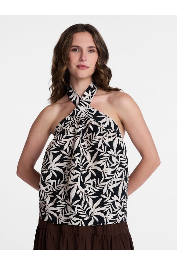 Women's Print Halter Top, Sizes XS-XXXL