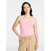 Time and Tru Women’s Slub Henley Tank Top, sizes X