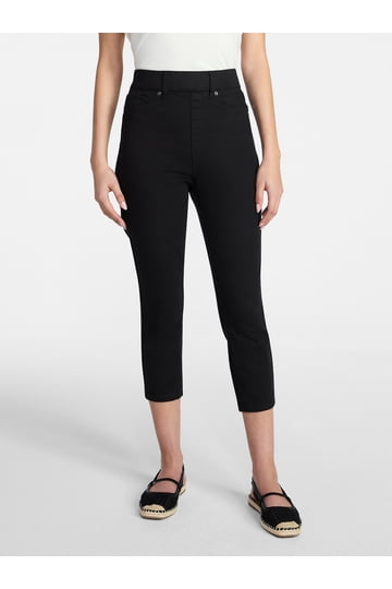 Capri Pants for Women in Womens Pants | Black - Walmart.com