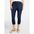 thumbnail image 1 of Time and Tru Women's Capri Jeggings, Sizes XS-XXXL, 1 of 6