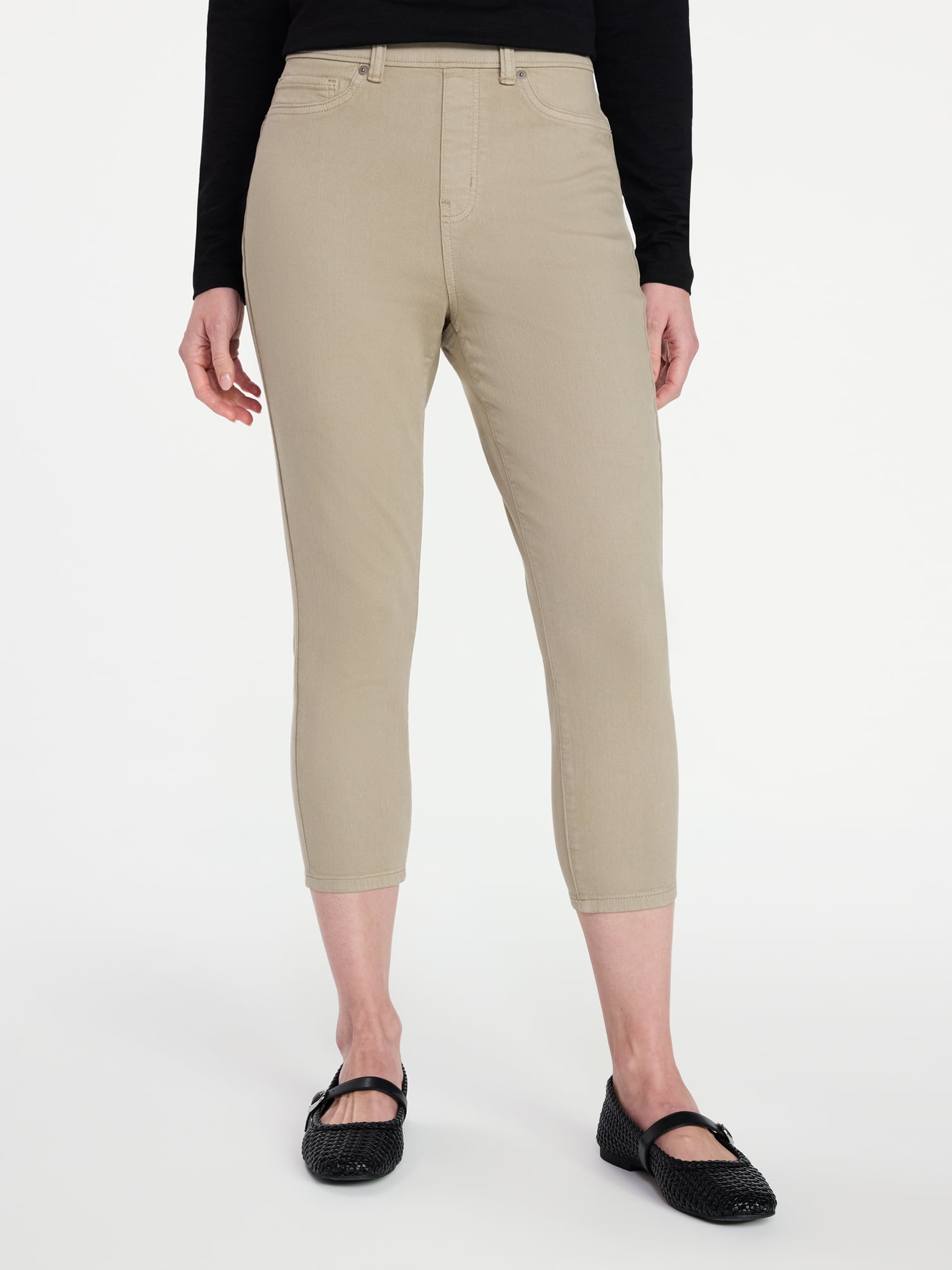 Time and Tru Women's Capri Jeggings, Sizes XS-XXXL