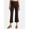 thumbnail image 1 of Time and Tru Women's Pull On Cropped Flare Pants, Sizes XS-XXXL, 1 of 5