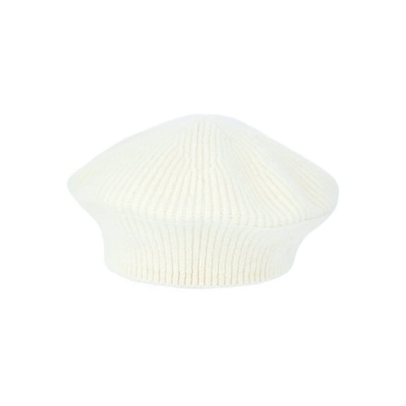 Time and Tru Women's Knit Beret, One Size Fits Most, Ivory