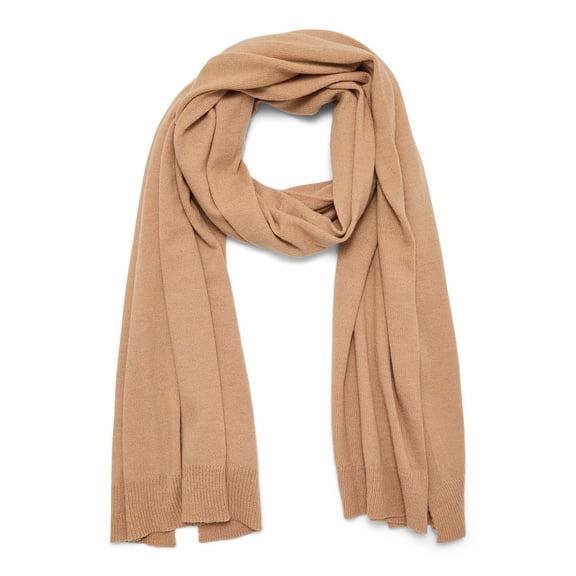 Time and Tru Women's Knit Scarf, One Size, Brown Acorn