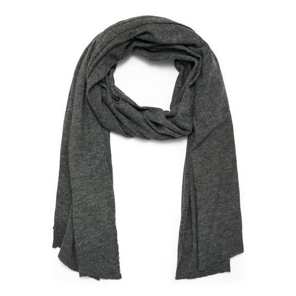 Time and Tru Women's Knit Scarf, One Size, Heather Charcoal