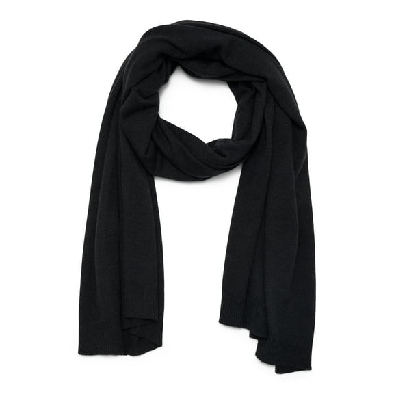 Time and Tru Women's Knit Scarf, One Size, Black