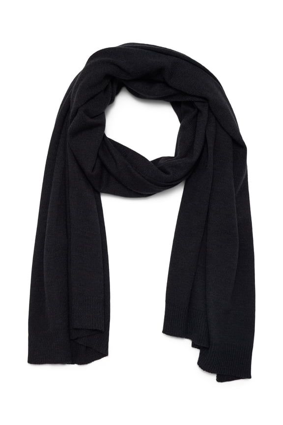 Women's Knit Scarf, One Size, Black