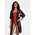 thumbnail image 1 of Time and Tru Women's Lace Coverup, Sizes XXL/XXXL, Darkest Brown, 1 of 5