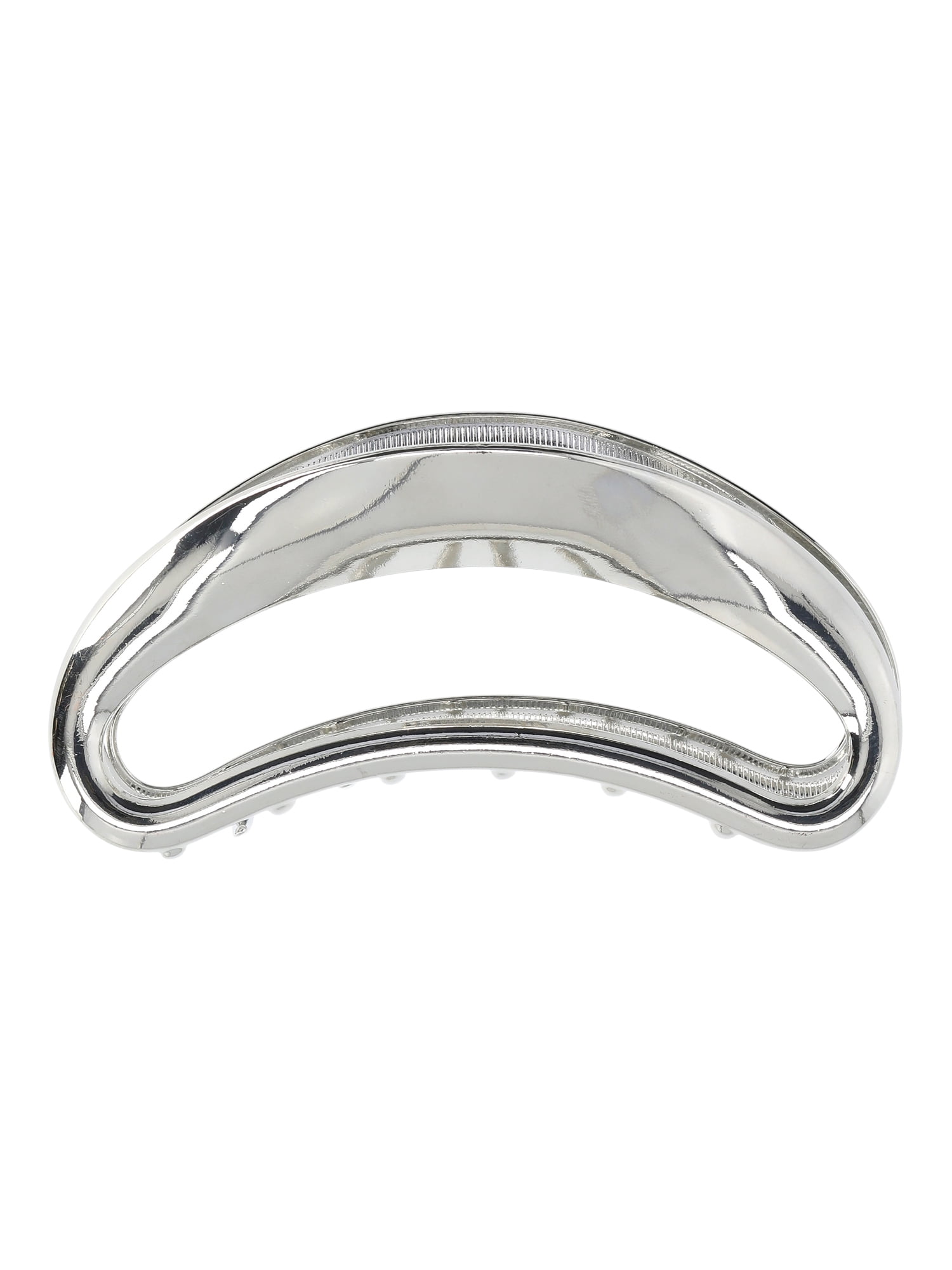 Time and Tru Women's Large Hair Claw Clip, Silvertone