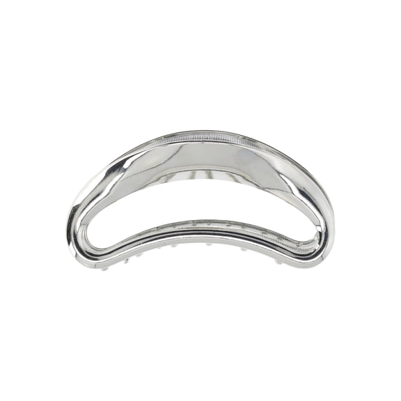 Time and Tru Women's Large Hair Claw Clip, Silvertone