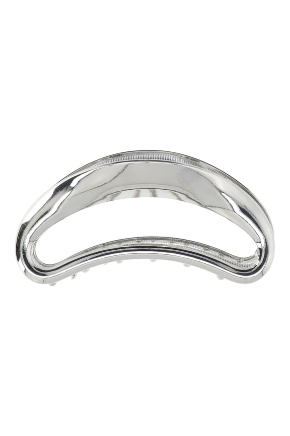 Women's Large Hair Claw Clip, Silvertone