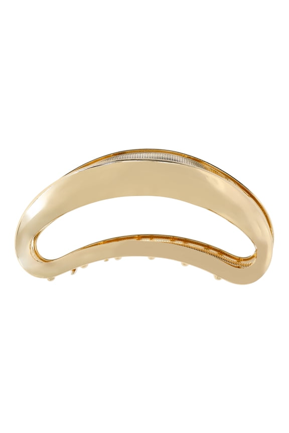 Women's Large Hair Claw Clip, Goldtone