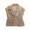 thumbnail image 1 of Time and Tru Womens Faux Shearling Vest, Tan, 1 of 9