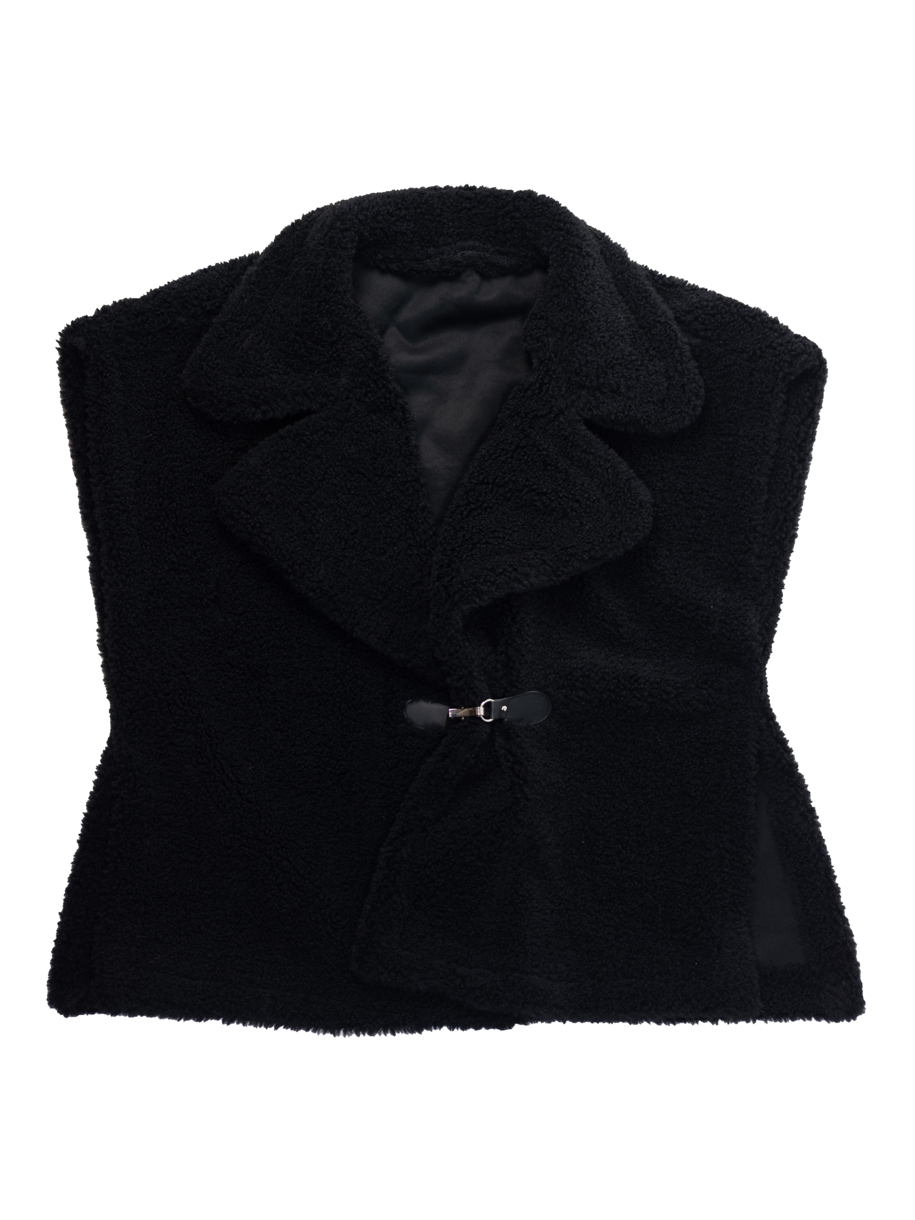 Time and Tru Womens Faux Shearling Vest, Black - Walmart.com