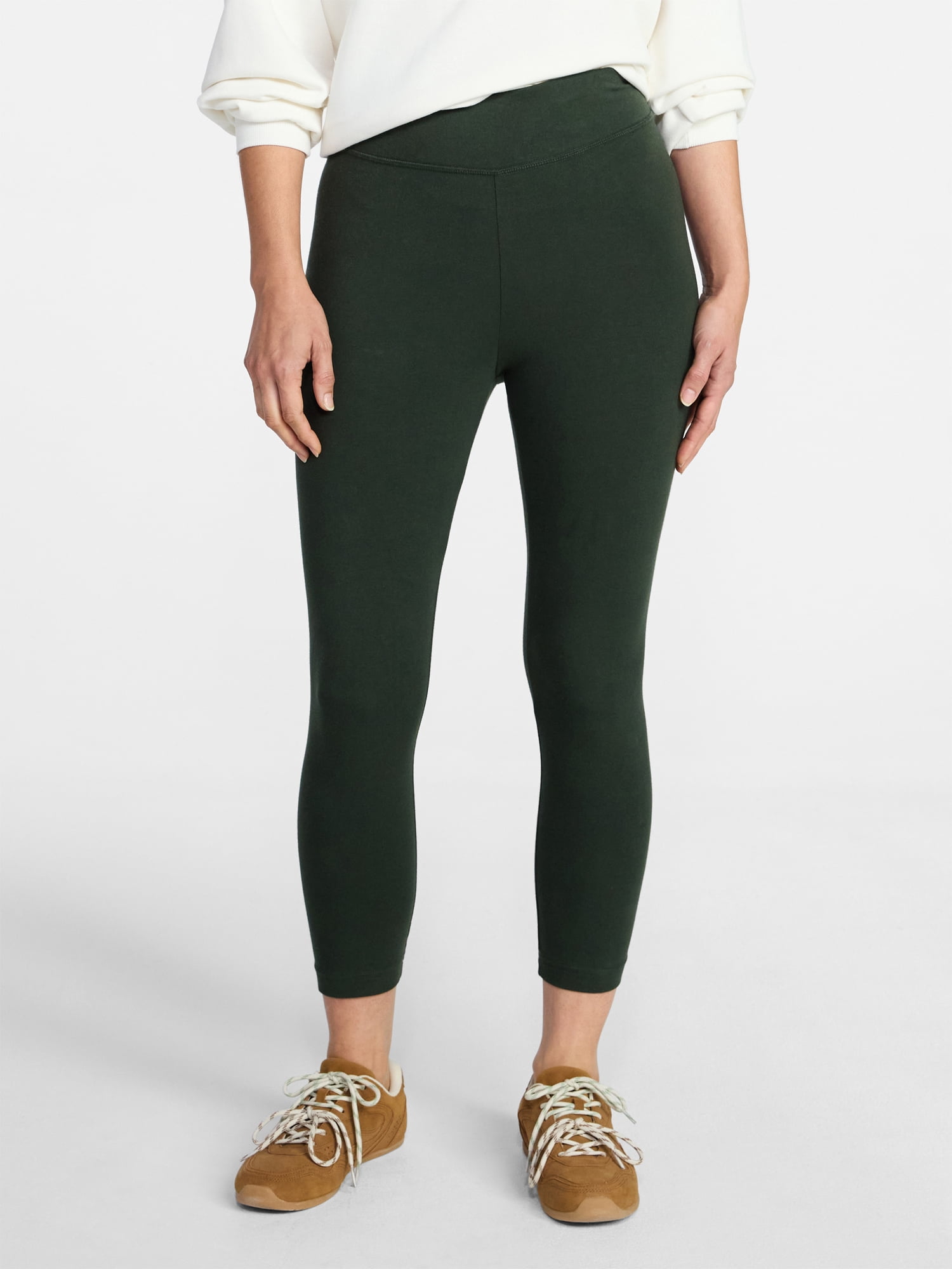 Time and Tru Women's Capri Leggings, 22" Inseam, Sizes XS-XXXL