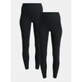 thumbnail image 1 of Time and Tru Women's High Rise Leggings, 27'' Inseam, 2-Pack, Sizes XS-XXXL, 1 of 7