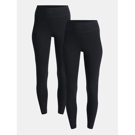 Time and Tru Women's High Rise Leggings, 27'' Inseam, 2-Pack, Sizes XS-XXXL
