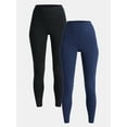 thumbnail image 1 of Time and Tru Women's High Rise Leggings, 27'' Inseam, 2-Pack, Sizes XS-XXXL, 1 of 7