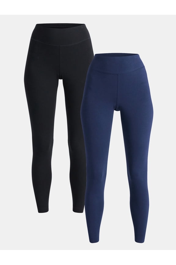Women's High Rise Leggings, 27'' Inseam, 2-Pack, Sizes XS-XXXL