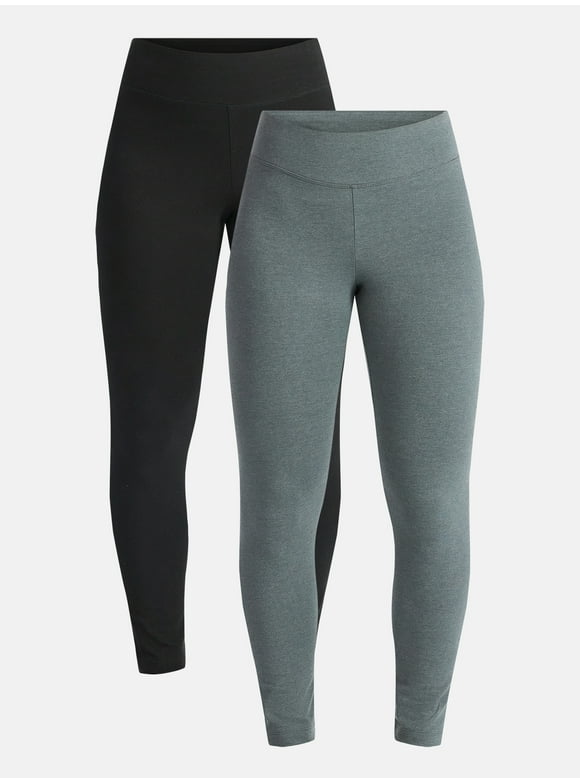 Women's High Rise Leggings, 27'' Inseam, 2-Pack, Sizes XS-XXXL