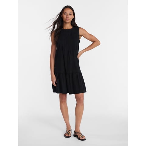 Women's Linen Blend Shift Dress, Sizes XS-XXXL