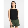 thumbnail image 1 of Time and Tru Women’s Linen Blend Sleeveless Top, Sizes XS-XXXL, 1 of 6