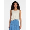 thumbnail image 1 of Time and Tru Women’s Linen Blend Sleeveless Top, Sizes XS-XXXL, 1 of 6