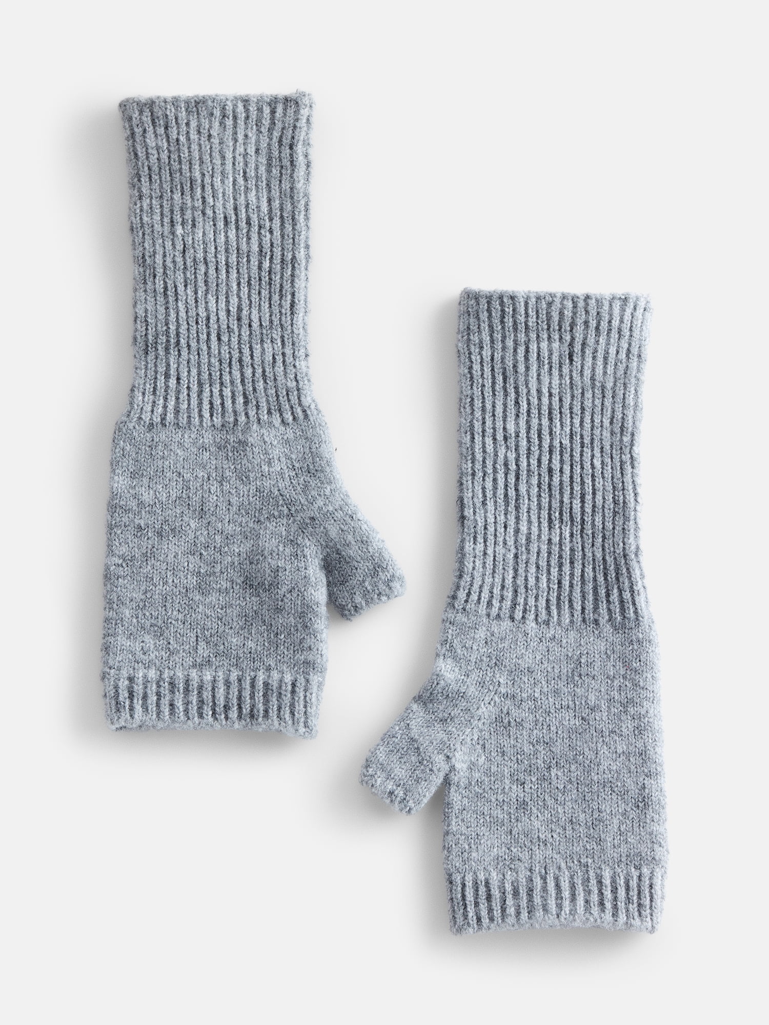 Time and Tru Women's Long Fingerless Gloves, Medium Grey, One Size