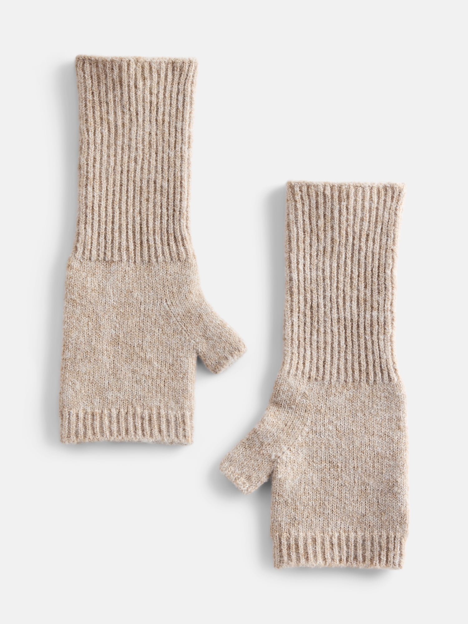 Time and Tru Women's Long Fingerless Gloves, Light Tan, One Size
