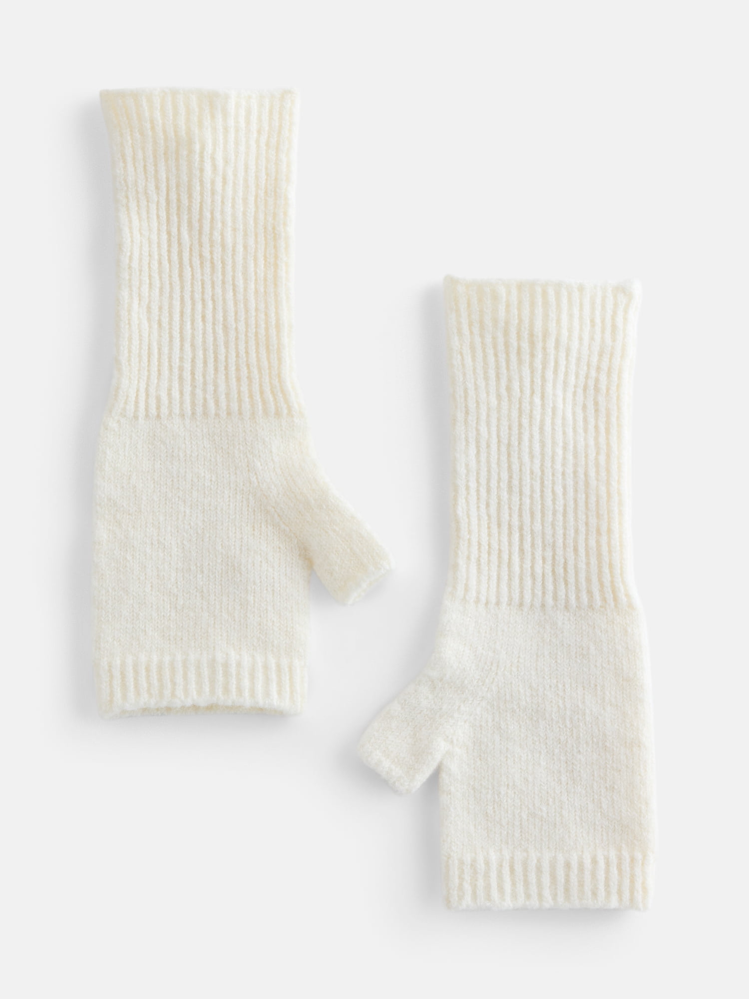 Time and Tru Women's Long Fingerless Gloves, Ivory, One Size