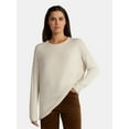 thumbnail image 1 of Time and Tru Women's Hacci Knit Tee with Long Sleeves, Sizes XS-XXXL, 1 of 5