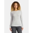 thumbnail image 1 of Time and Tru Women's Rib Tee with Long Sleeves, Size XS-XXXL, 1 of 5