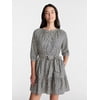 Time and Tru Women's Cotton Tiered Mini Dress with