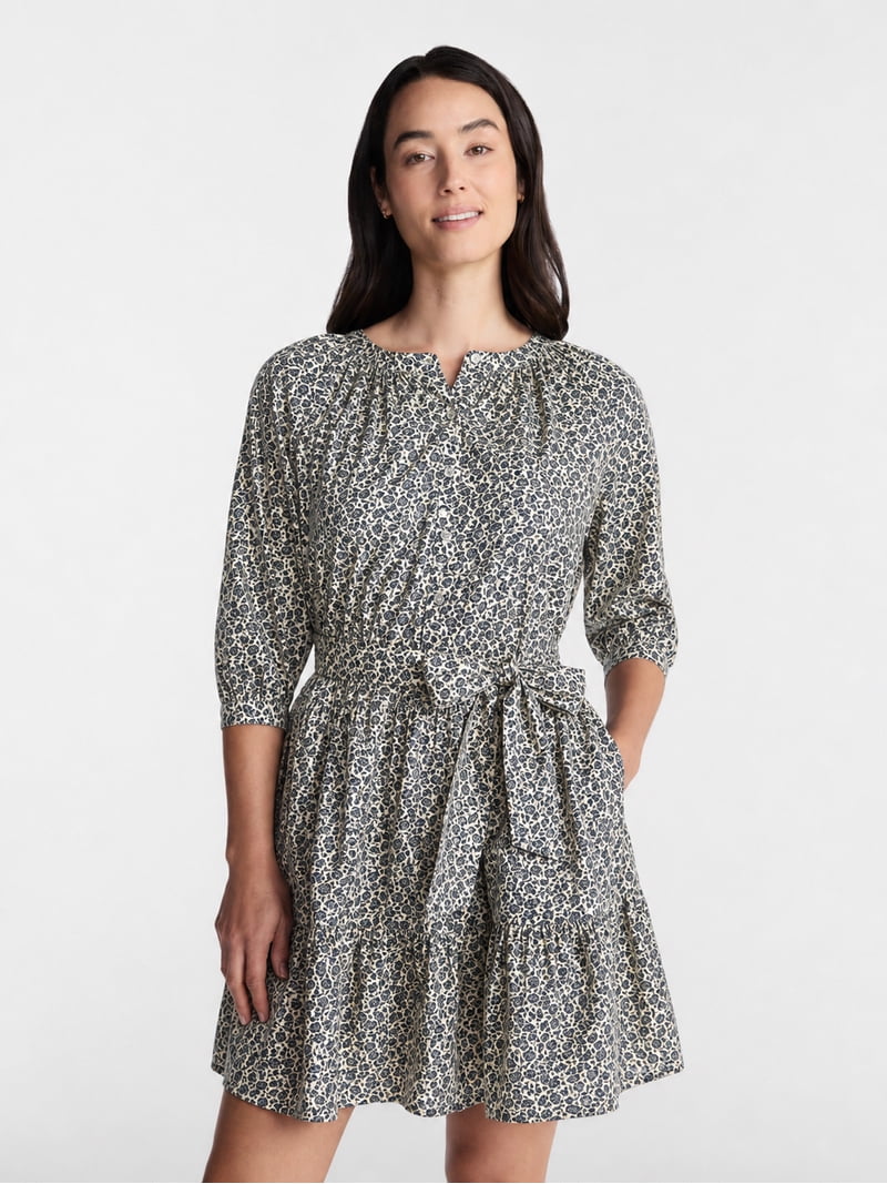 cotton tiered mini dress Cotton Tiered Mini Dress