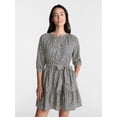 thumbnail image 1 of Time and Tru Women's Cotton Tiered Mini Dress with Ruffle Hem, Sizes XS-XXXL, 1 of 6