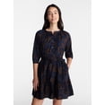 thumbnail image 1 of Time and Tru Women's Cotton Tiered Mini Dress with Ruffle Hem, Sizes XS-XXXL, 1 of 6