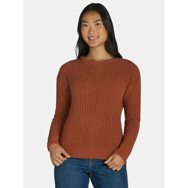 Time and Tru Women s and Women s Plus Matte Chenille Sweater Midweight Size XS 4X Walmart