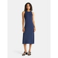 thumbnail image 1 of Time and Tru Women's Sleeveless Midi Column Dress, XS-XXXL, 1 of 4