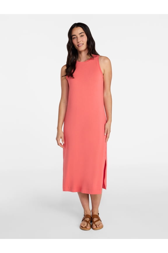 Women's Sleeveless Midi Column Dress, Sizes XS-XXXL