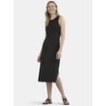 thumbnail image 1 of Time and Tru Women's Midi Column Dress, Sizes XS-XXXL, 1 of 4