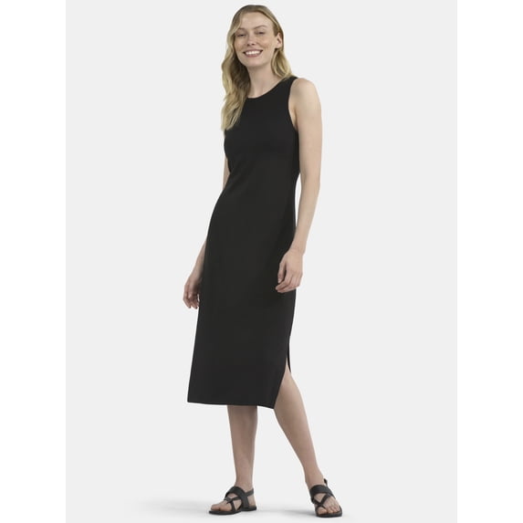 Time and Tru Women's Midi Column Dress, Sizes XS-XXXL